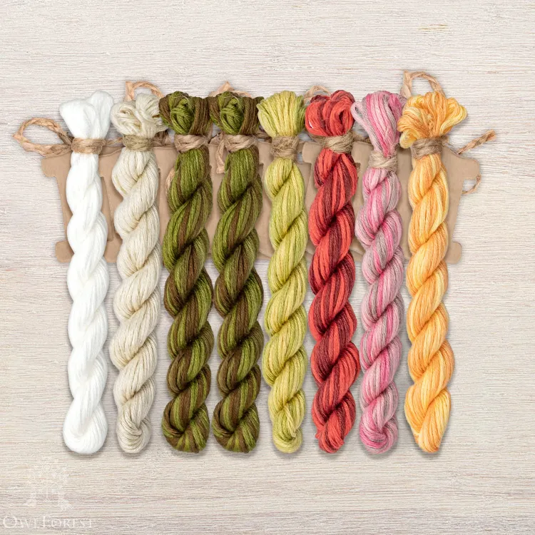 Набор ниток OwlForest для схем «Лекарственные растения» (ПНК)