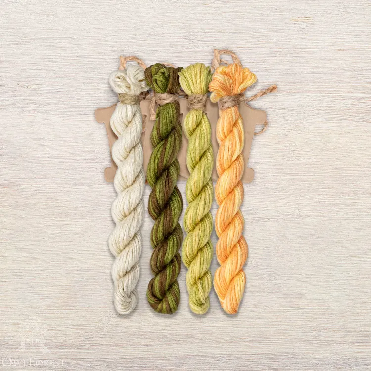 Набор ниток OwlForest для схем «Лекарственные растения» (ПНК)