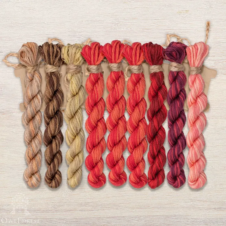 Набор ниток OwlForest для схемы «Дивный барс» (DMC) 