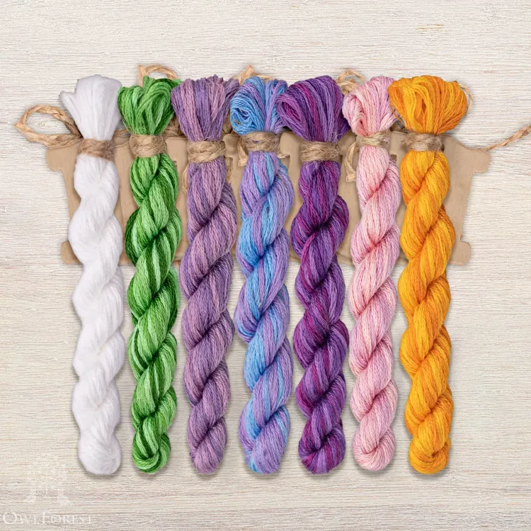 Набор ниток OwlForest для схемы «Ирисы» (DMC)