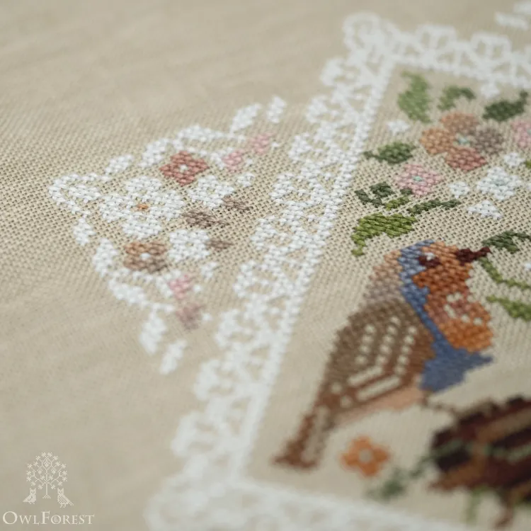 Схема для вышивания «Кружевные птички. Зарянки»