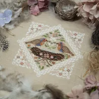Схема для вышивания «Кружевные птички. Зарянки»