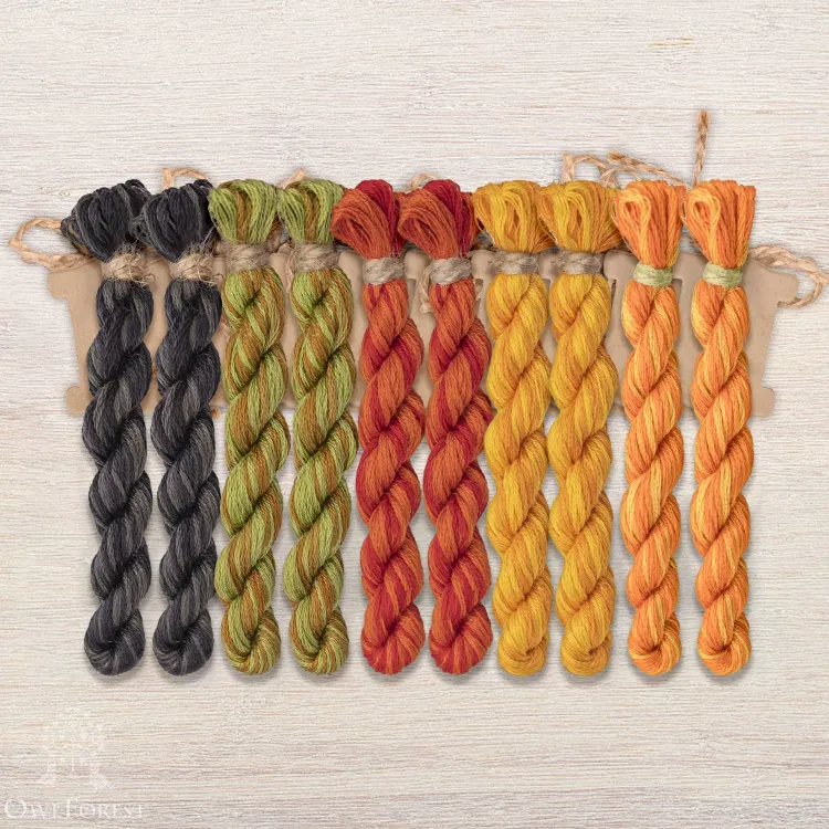 Набор ниток OwlForest для схемы «Тыквенный квакер» (DMC)