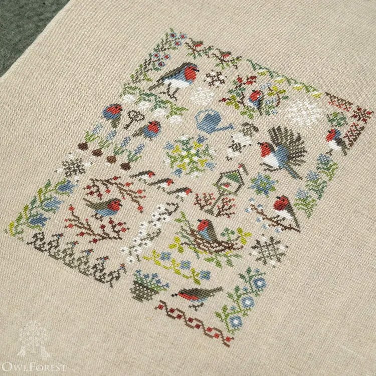 Схема для вышивания «Малиновки»