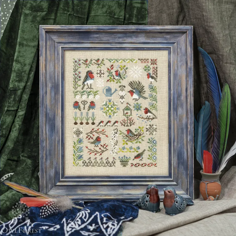 Схема для вышивания «Малиновки»