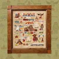 Схема для вышивания «Совы-путешественницы» 