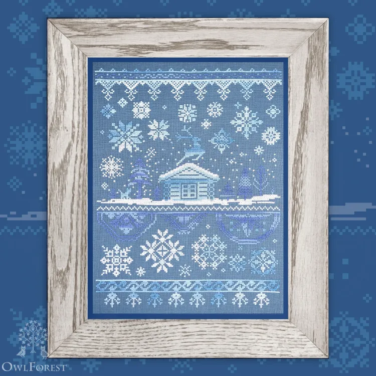 Схема для вышивания «Серебряное копытце. Морозные узоры»