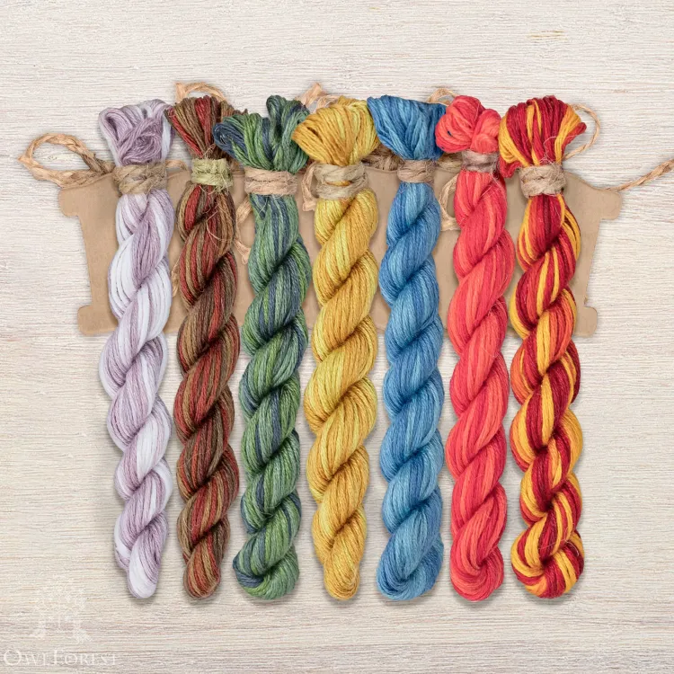 Набор ниток OwlForest для схемы «Кот и поэзия» (ПНК)