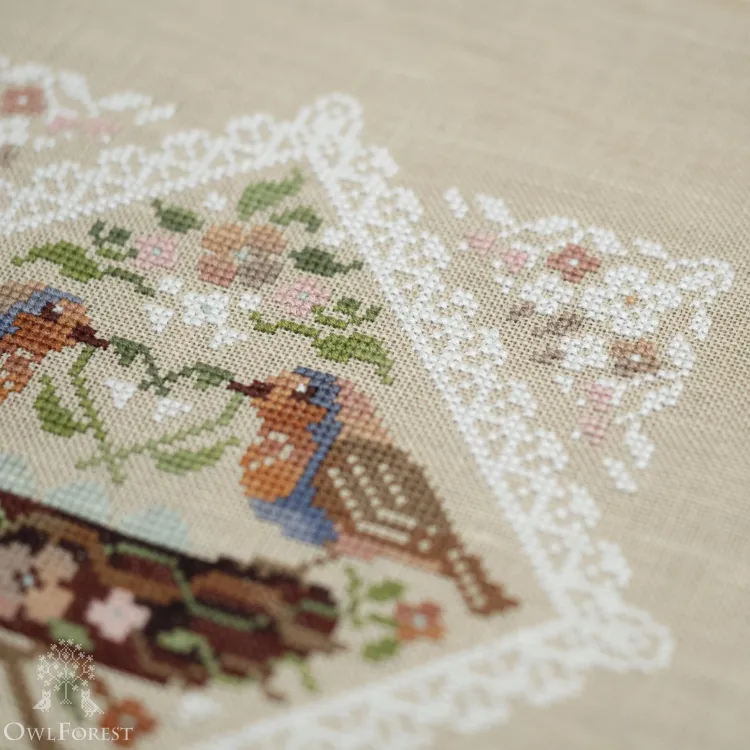 Электронная схема «Кружевные птички. Зарянки»