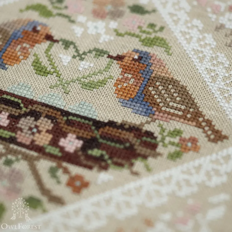 Электронная схема «Кружевные птички. Зарянки»