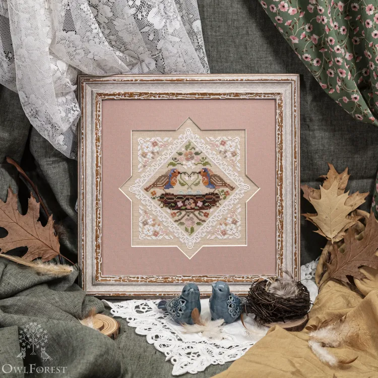 Электронная схема «Кружевные птички. Зарянки»