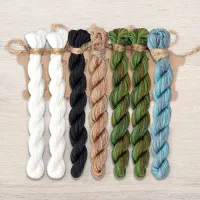 Набор ниток OwlForest для схемы «Медвежий Новый год. Белые медведи» (ПНК)