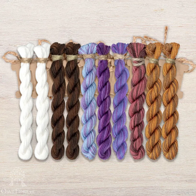 Набор ниток OwlForest для схемы «Колыбельная» (ПНК)