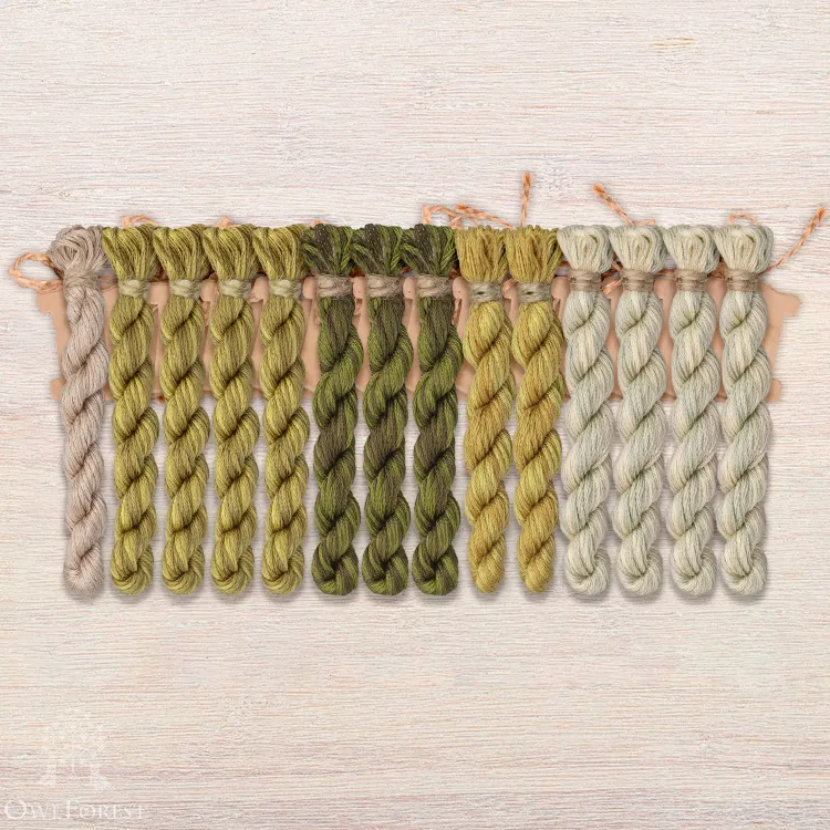 Набор ниток OwlForest для схемы «Ундина» (DMC)