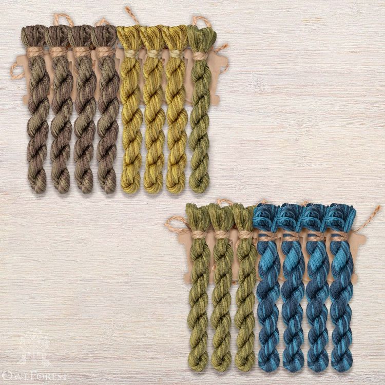 Набор ниток OwlForest для схемы «Хранители Дивного сада» (DMC)