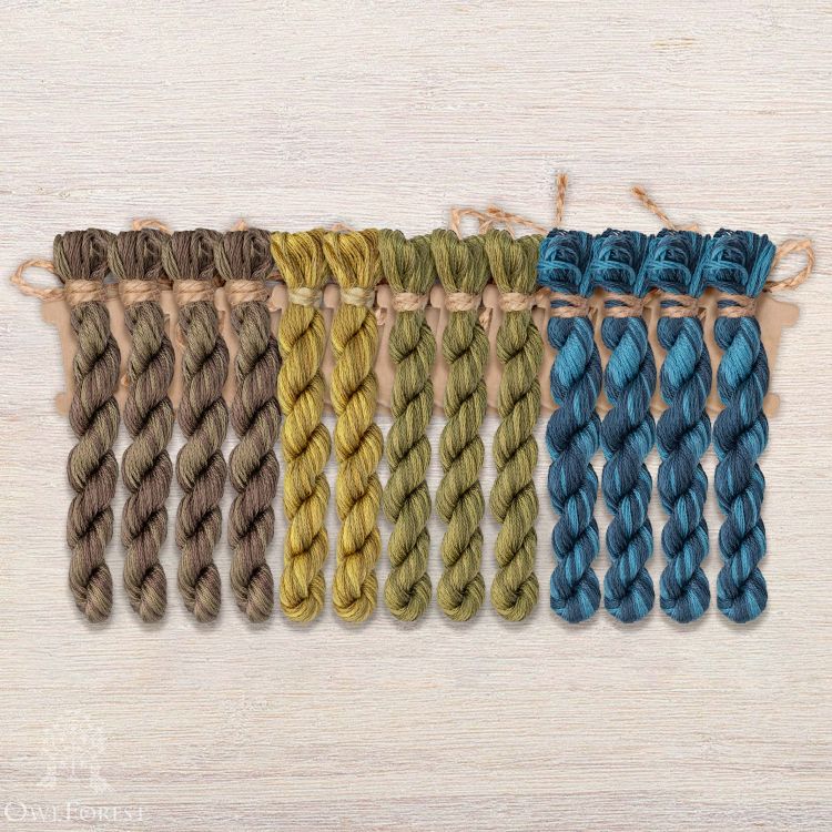 Набор ниток OwlForest для схемы «Хранители Дивного сада» (DMC)