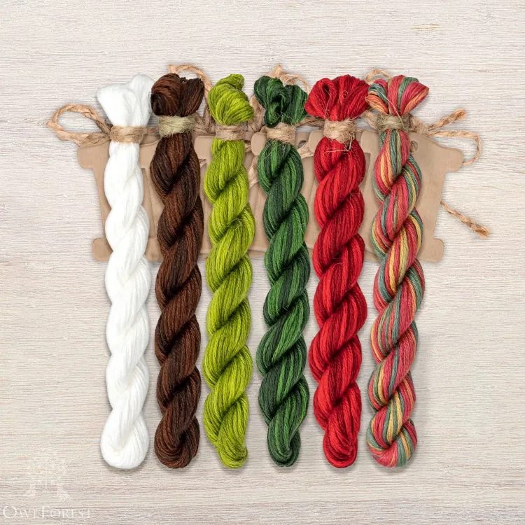 Набор ниток OwlForest для схемы «Калиновое лето» (ПНК)