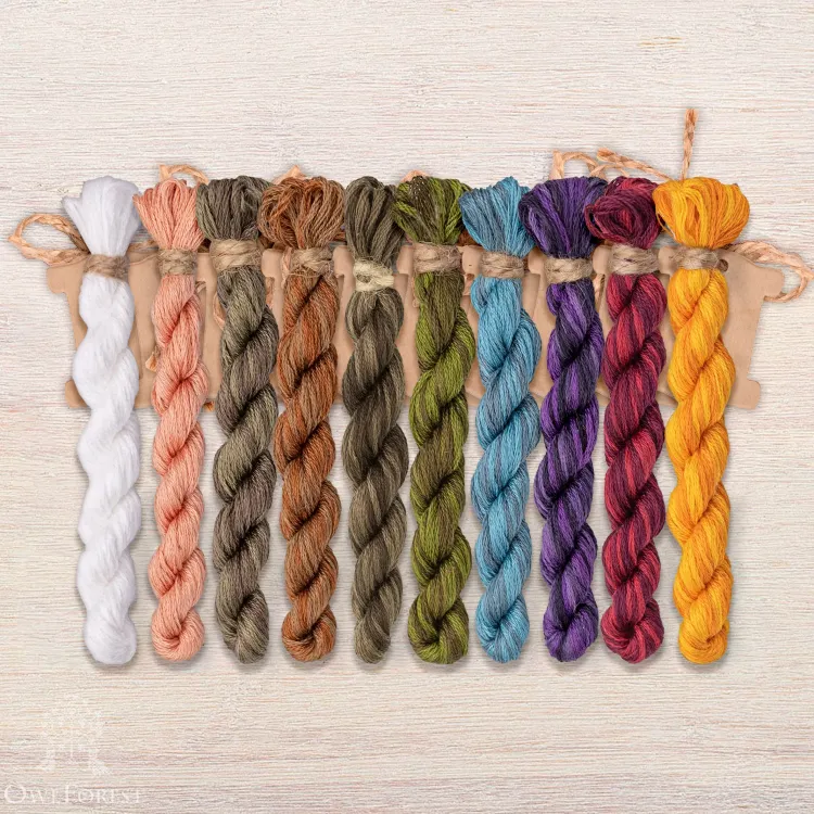 Набор ниток OwlForest для схемы «Хобби Соловья-разбойника» (DMC)