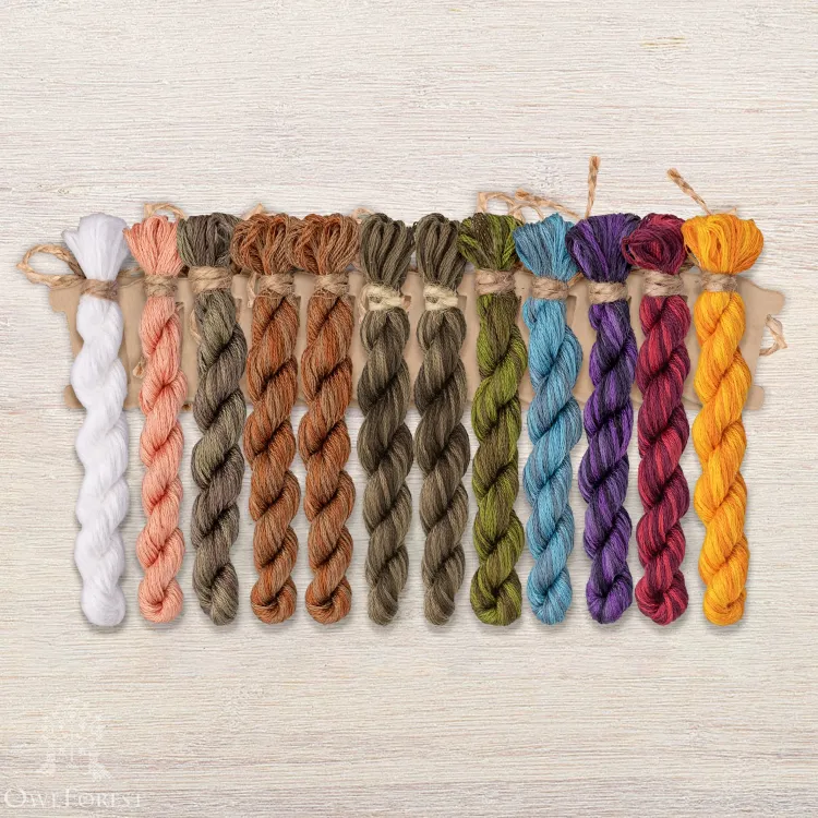 Набор ниток OwlForest для схемы «Хобби Соловья-разбойника» (DMC)