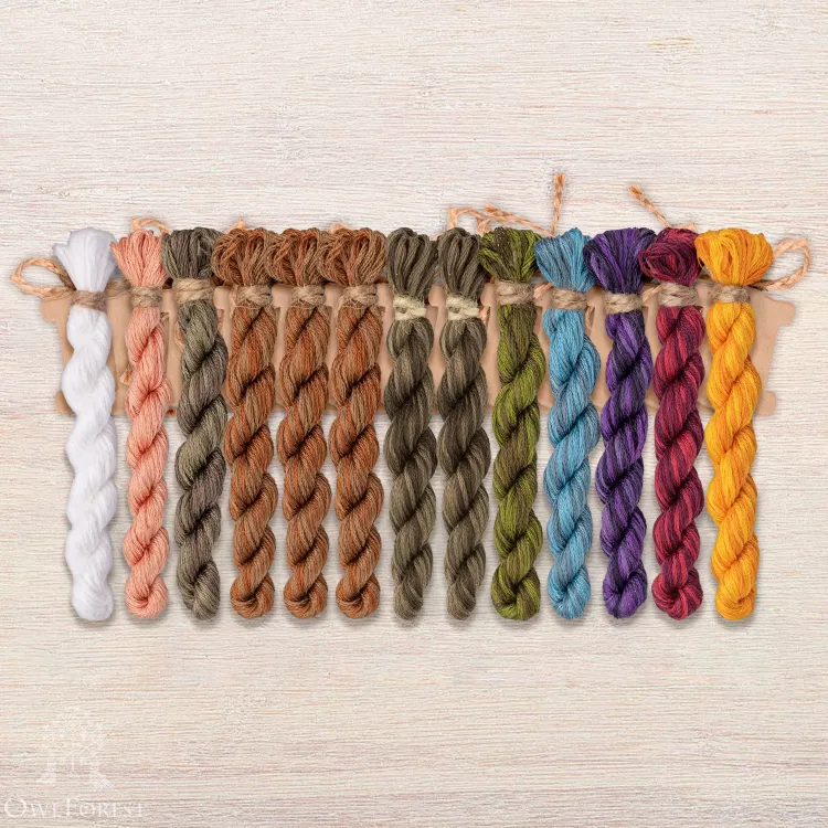 Набор ниток OwlForest для схемы «Хобби Соловья-разбойника» (DMC)