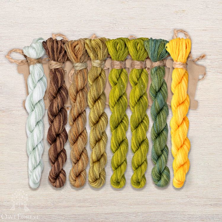 Набор ниток OwlForest для схемы «Тихая заводь. Ночь» (DMC)