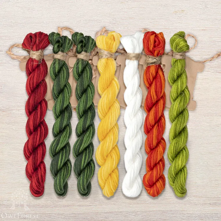 Набор ниток OwlForest для схемы «Ночное танго»  (ПНК)