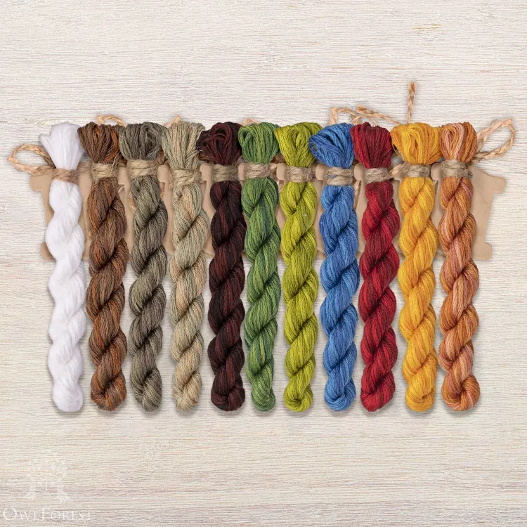 Набор ниток OwlForest для схемы «Совы-путешественницы» (DMC)
