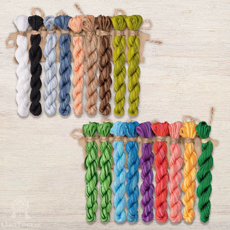 Набор ниток OwlForest для схемы «Изумрудный город» (DMC)