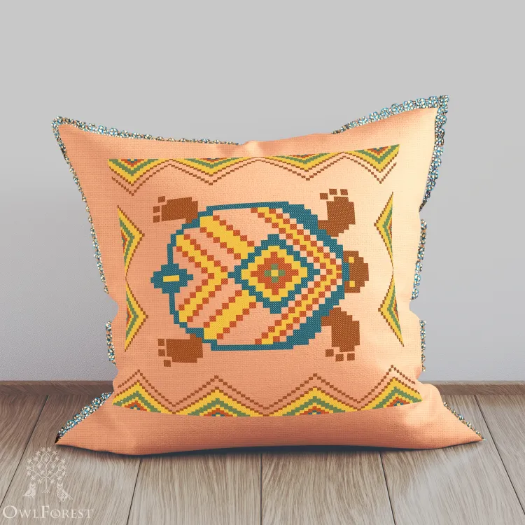 Печатная схема «Индейские мотивы. Черепаха» 5 цветов