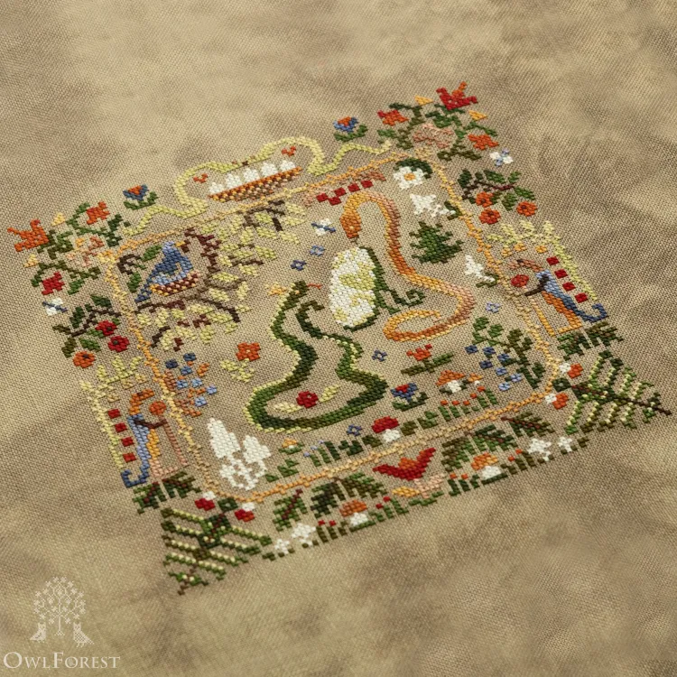 Схема для вышивания «Маленький лесной народец. Змейки»