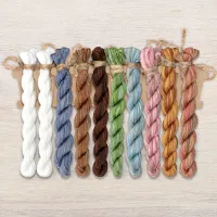 Набор ниток OwlForest для схемы «Кружевные птички. Зарянки» (ПНК)