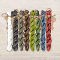 Набор ниток OwlForest для схемы «Малиновки» (ПНК)