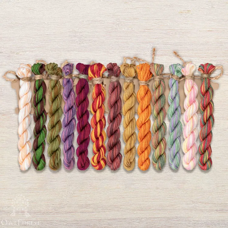 Набор ниток OwlForest для схемы «Осенние цветы» (ПНК)