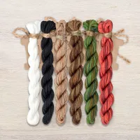 Набор ниток OwlForest для бесплатной схемы «Медвежий Новый год» (ПНК)