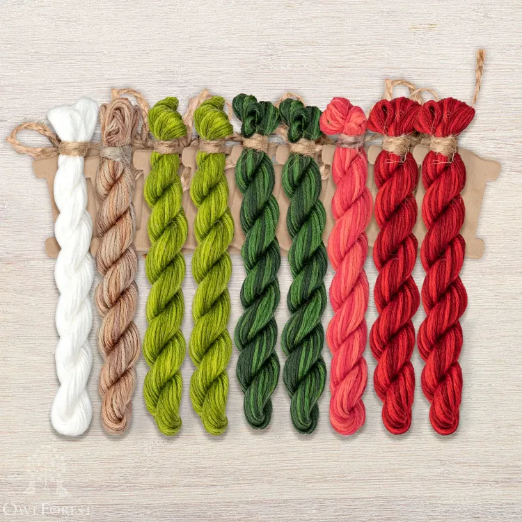 Набор ниток OwlForest для схемы «Наливные яблочки» (ПНК)