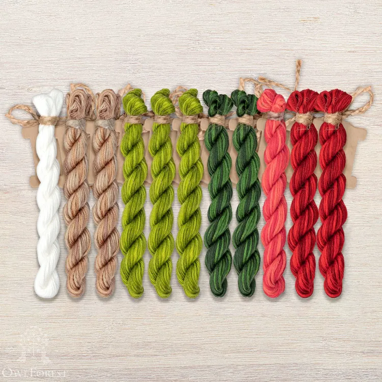 Набор ниток OwlForest для схемы «Наливные яблочки» (ПНК)