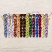 Набор ниток OwlForest для схемы «Лесные домишки. Крот» (ПНК)