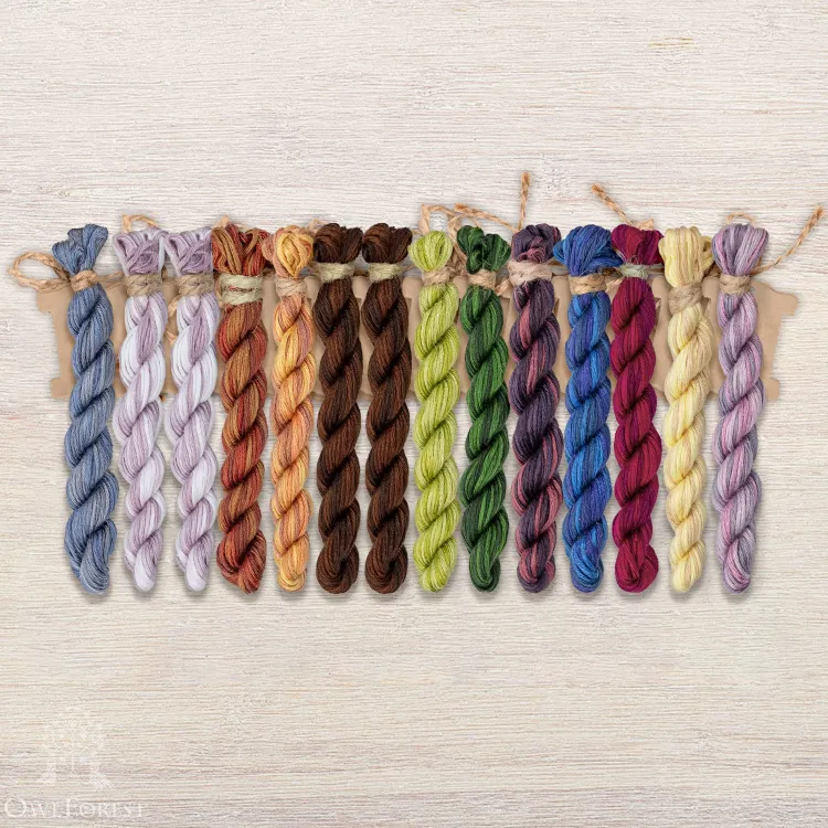 Набор ниток OwlForest для схемы «Лесные домишки. Крот» (ПНК)