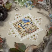 Схема для вышивания «Кружевные птички. Синички»