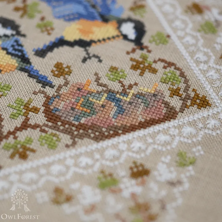 Схема для вышивания «Кружевные птички. Синички»