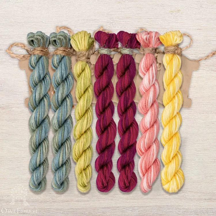 Набор ниток OwlForest для схемы «Гранатовые мотивы» (ПНК им. Кирова)