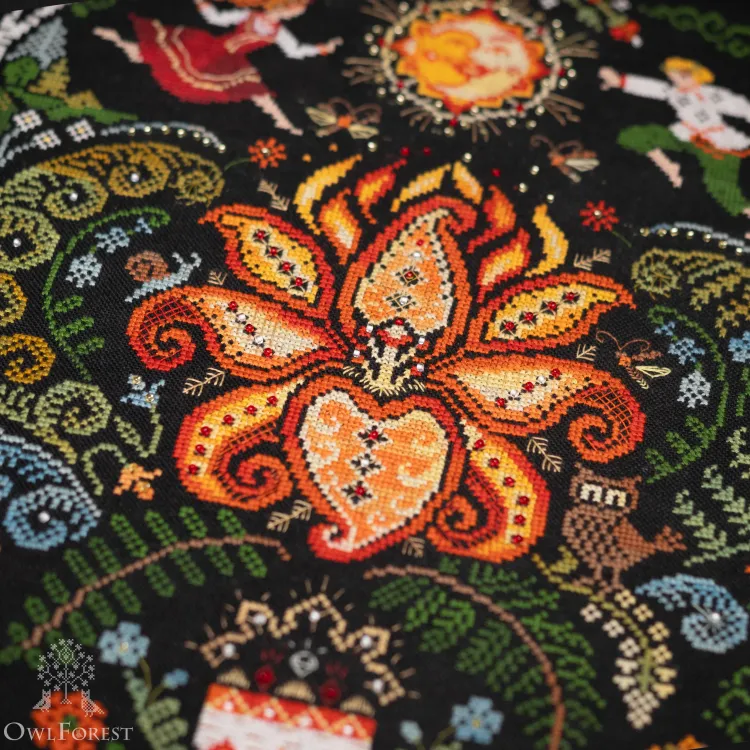 Схема для вышивания «Цветок папоротника»