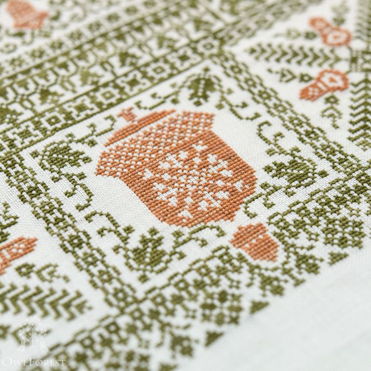 Схема для вышивания «Семплер с желудями»