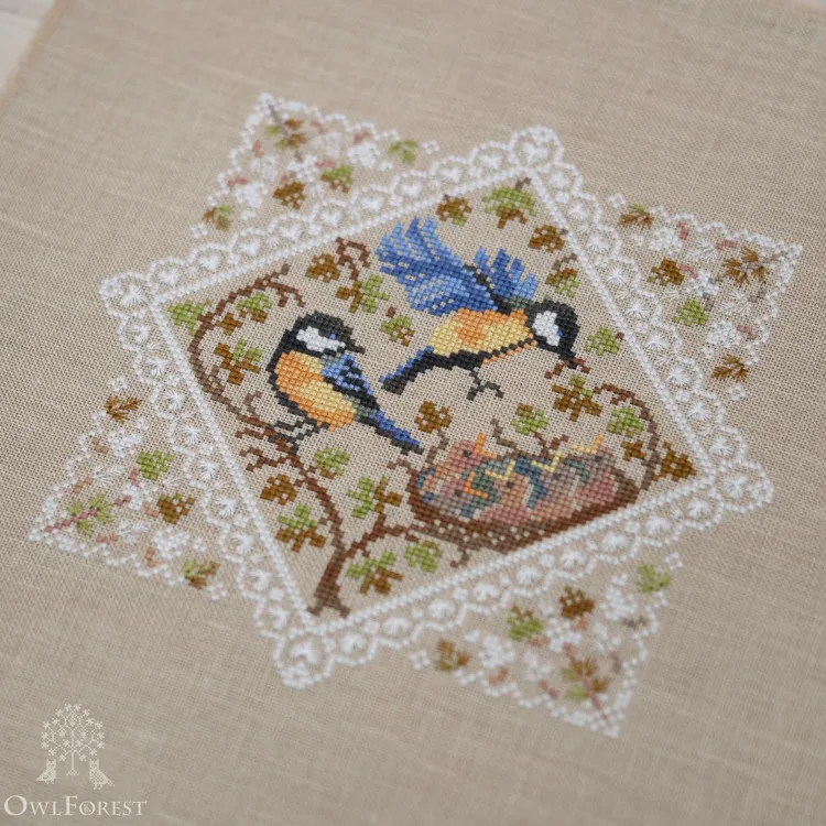 Электронная схема «Кружевные птички. Синички»