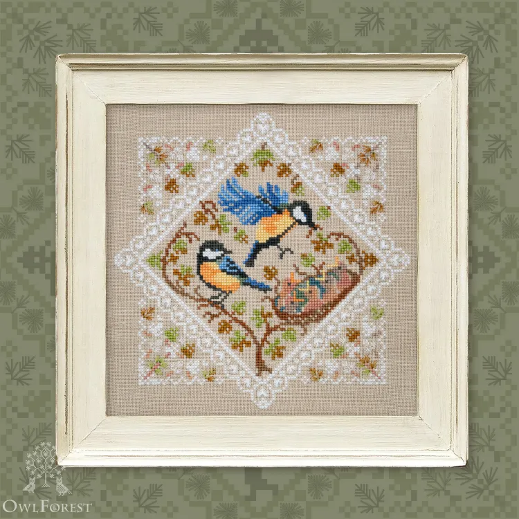 Электронная схема «Кружевные птички. Синички»