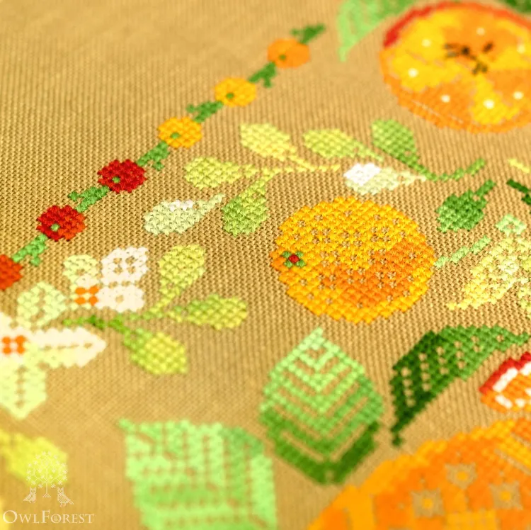 Схема для вышивания «Мандариновые котики»
