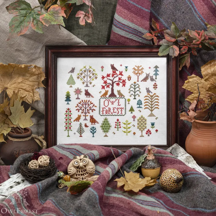 Схема для вышивания «Совиный лес. Начало»