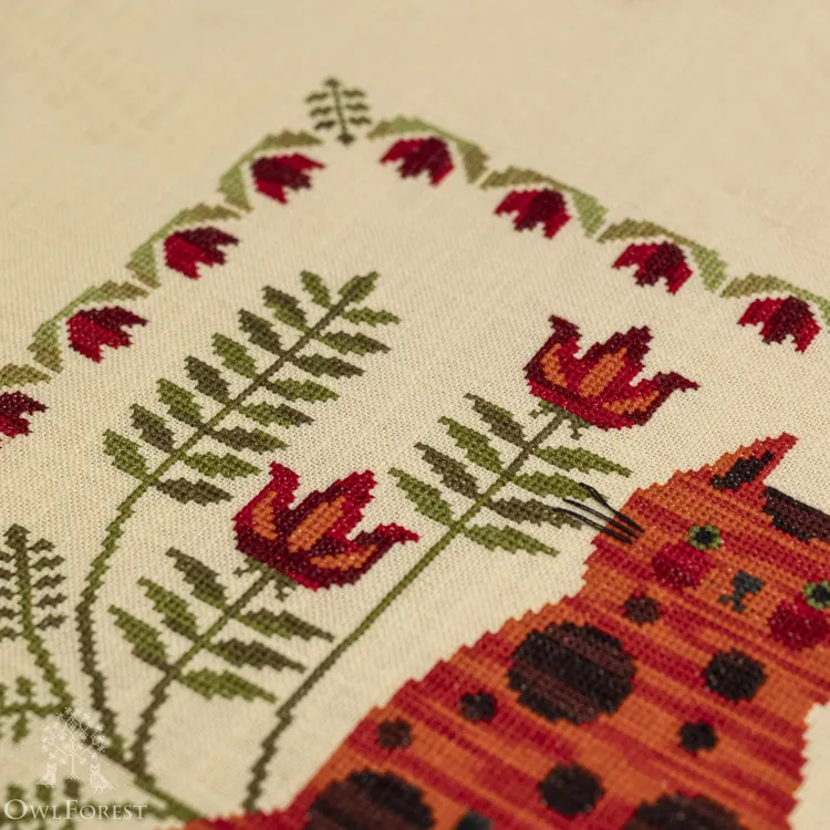 Схема для вышивания «Кот и цветоводство»