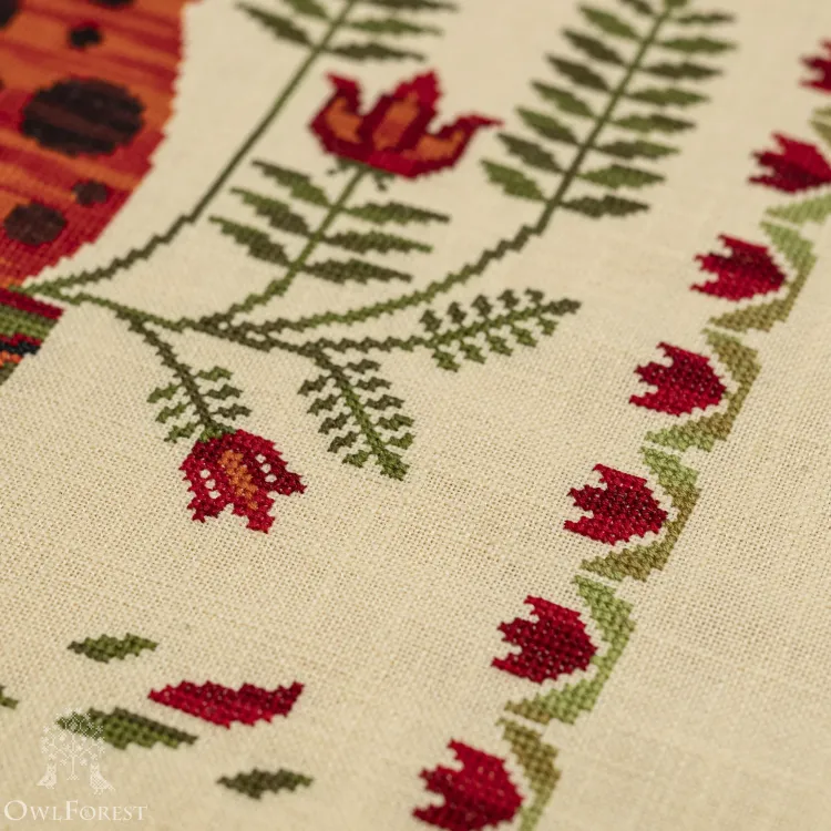 Схема для вышивания «Кот и цветоводство»