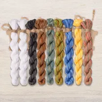 Набор ниток OwlForest для схемы «Кружевные птички. Синички» (DMC)